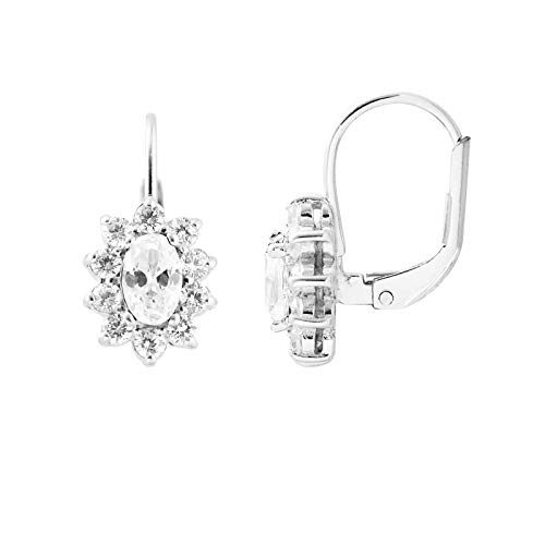 Boucles d'oreilles argent 925 femme dormeuses diamant synthétique Essens