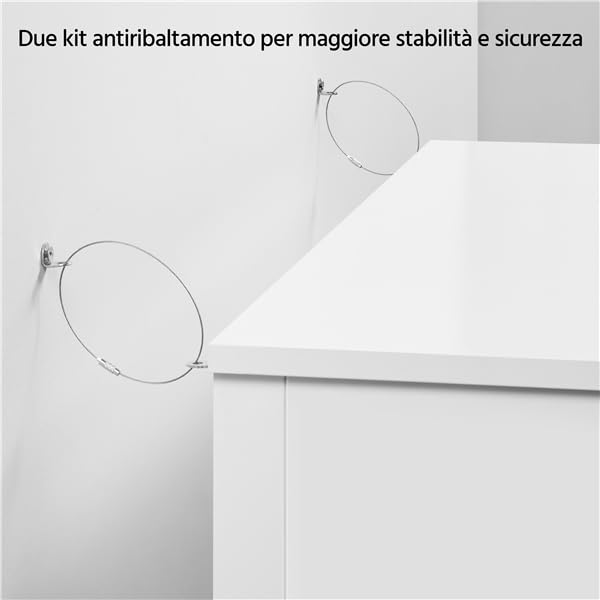 Yaheetech Armadietto da Bagno in MDF con Cassetti e Ripiani Regolabili 81 cm × 30 cm × 81,5 cm Mobiletto Indipendente da Terra Mobile Portaoggetti per Soggiorno/Sala da Pranzo Bianco