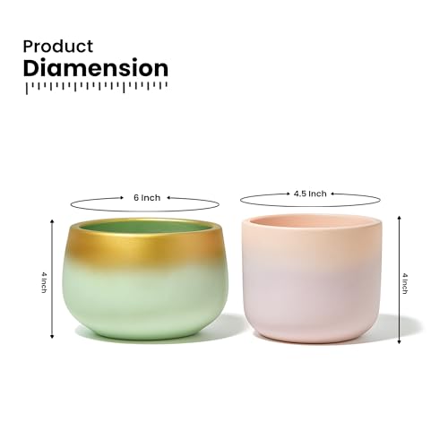 Image of Urban Plant Terracotta Pot - Trendy Planter for Modern Home & Garden Spaces (Terracotta Bliss - Set of 2)