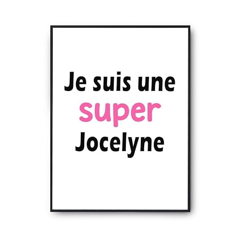 Poster citation anniversaire Jocelyne, idée cadeau humour mural