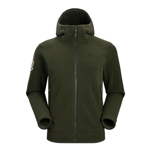 Image of KAILAS Men's Fleece Hooded Full Zip Jacket Lightweight Winter Jacket Polar Warm Coat Pockets Outdoor Jacket