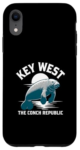 Key West Manatee The Conch Republic �t�����_ �T���Z�b�g �X�}�z�P�[�X iPhone XR �p
