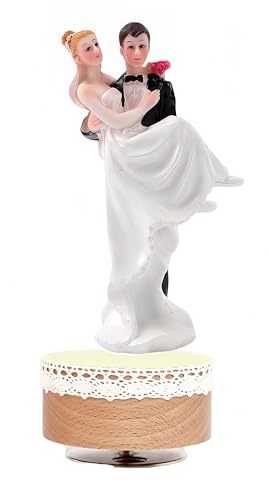 Biscount Elegant Rotating Mr & Mrs Music Box - Bride