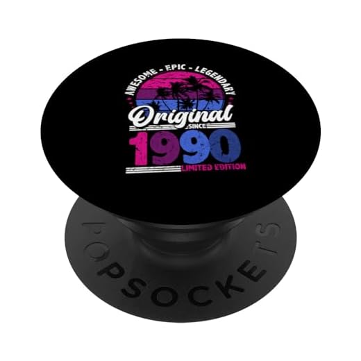 1990 Vintage Cumpleaños Retro Edición Limitada Hombres Mujer PopSockets PopGrip Intercambiable