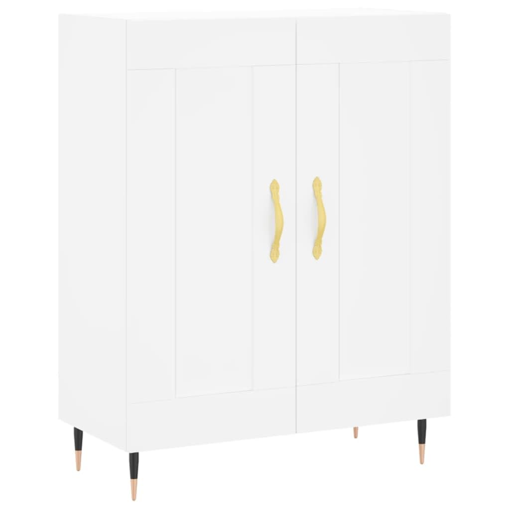 Highboard - Armario de madera (69,5 x 34 x 180 cm), color blanco