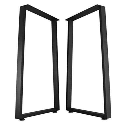 Image of Metal Table Legs, Heavy Duty Square Tube Iron Desk Legs for Dining, Coffee, Computer Desk, Workbench, Meeting Room - DIY Furniture Legs 28 inchH x 17.7 inchW (28 inch, U 4x2cm)