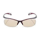 エレコム ブルーライト対策眼鏡 日本製 超吸収 ブラウンレンズ ワイン OG-YBLP01WN