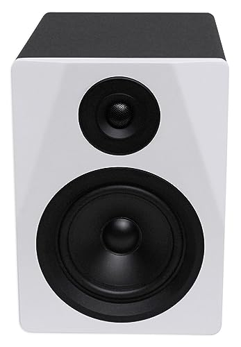 Rockville Bundle: (2) DPM5W Monitor Speaker Bundle with (1) Pair RHTSB Speaker Stands & (1) Pair RRS190S Isolation Pads+Headphpnes+Microphpne+Isolation Shield (8 Items)