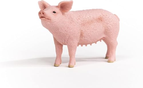 SCHLEICH Farm World | Schwein 13933 Bauernhof Spielfigur | detailgetreue Tierfiguren | tolles Geschenk für Jungen und Mädchen | Bauernhof Spielzeug ab 3 Jahre | 10 x 3 x 6 cm