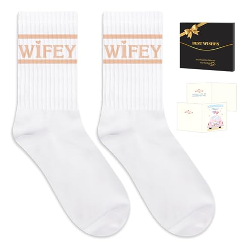 Bride Gifts with Bride Socks,Wifey Socks as Bachelorette Gifts for Bride,Gifts for Wife