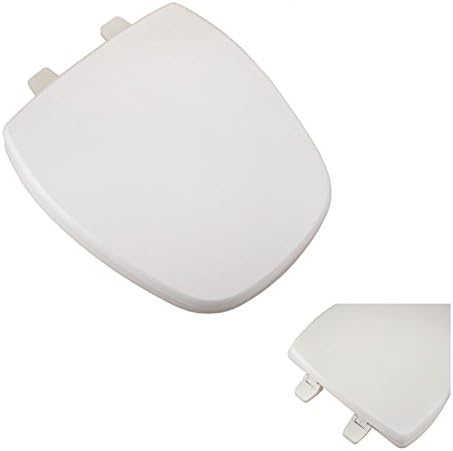 Premium Molded Wood Seat White Round Closed Front Toilet Seat for Eljer Toilets