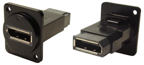 Adaptador DisplayPort hembra para fijar en panel y extender cables de video
