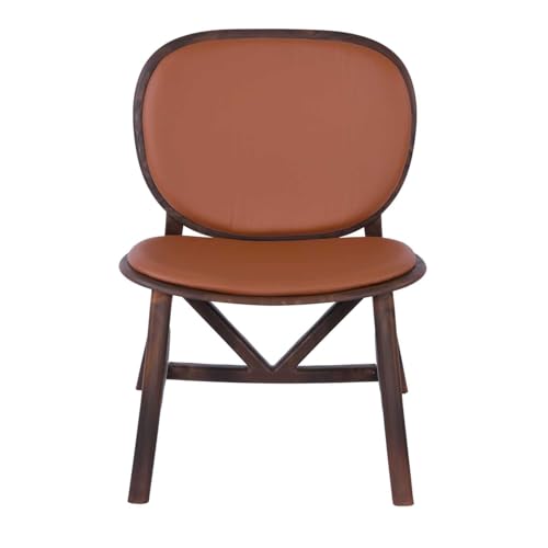 Image of Nilkamal Arena Cushioned Plastic Chair| Set of 2| for Home, Living Room, Balconies, Patios, Outdoor, Garden| Walnut & Tan