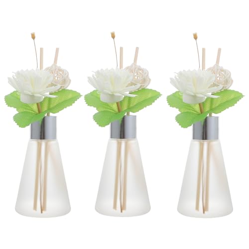 Set de 3 frascos difusores de vidrio con aroma oceánico miniatura 1