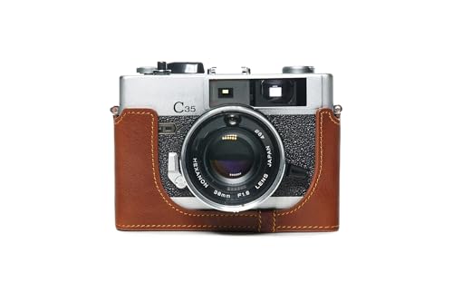 Protéger Konica Auto S3 contre les rayures avec ce demi-étui cuir fait main