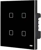 INTERRUPTOR INTELIGENTE 4 TECLAS TOUCH WI-FI PRETO – FAME