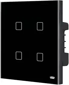 INTERRUPTOR INTELIGENTE 4 TECLAS TOUCH WI-FI PRETO – FAME