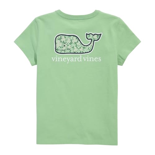 vineyard vines Girls' Shamrock Whale Fill Short-Sleeve Pocket Tee
