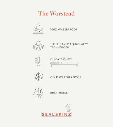 SEALSKINZ Worstead Unisex Waterproof Cold Weather Knee Length Sock3