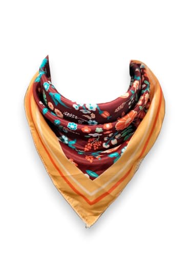 Mango Gifts Women’s Neck Scarf Set of 10 – 20"x20" Small Square Soft Floral Printed Scarves | Lightweight, Breathable, Multipurpose | Perfect for Headbands, Hair Ties & Fashion Accessories3