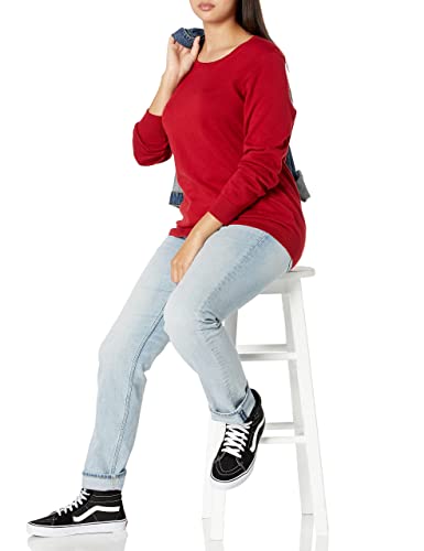 Image of Amazon Essentials Women's Long-Sleeve Lightweight Crewneck Sweater, Flattering (Available in Plus Size)