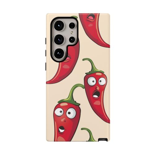 Coque Samsung S24 Ultra rigide mate motif piment drôle