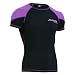 Jaguar Pro Gear - Elite MMA Ranked Rash Guard Sublimated Half Sleeves Inner Layer for Mixed Martial Arts (as1, Alpha, x_l, Regular, Regular, Black Purple)