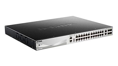 Image of D-Link 30-Port, PoE Gigabit Ethernet Switch, Lite Layer 3 Stackable Managed, 24x 10 /100 /1000 BT Ports, 2X 10GBase-T, 4X 10G SFP+ Ports (DGS-3130-30PS)