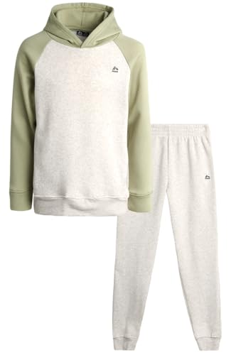RBX Conjunto de moletom para meninos – 2 peças de moletom com capuz de lã de desempenho e calça de m