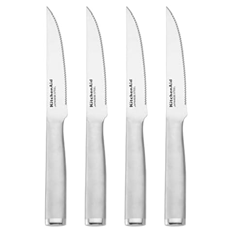 KitchenAid Gourmet Steak Knife Set, Japanese Steel, 4 Piece Cover