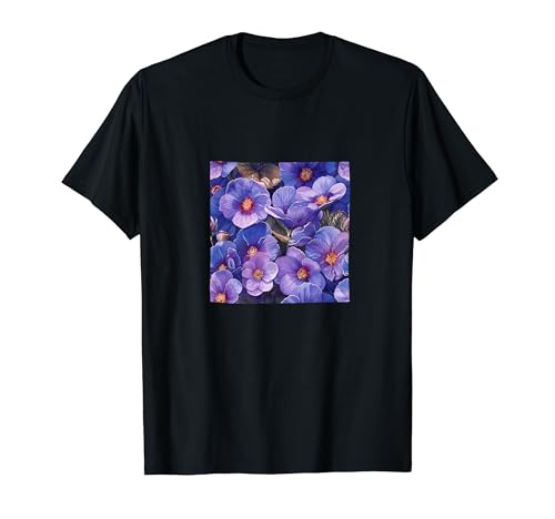 Bergenia Flower Watercolor Pattern Graphic T-Shirt