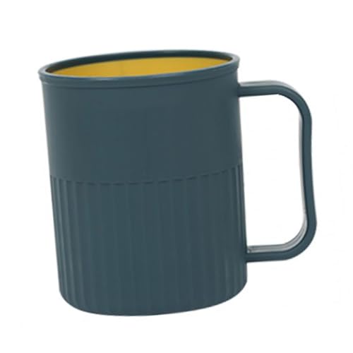 Coppa di Spazzolino da Denti in Plastica con capacità Moderata, Design Multiuso per Coppie, Uso del Bagno in Casa Stile Minimalista, Titolare di Denti, Blu Scuro