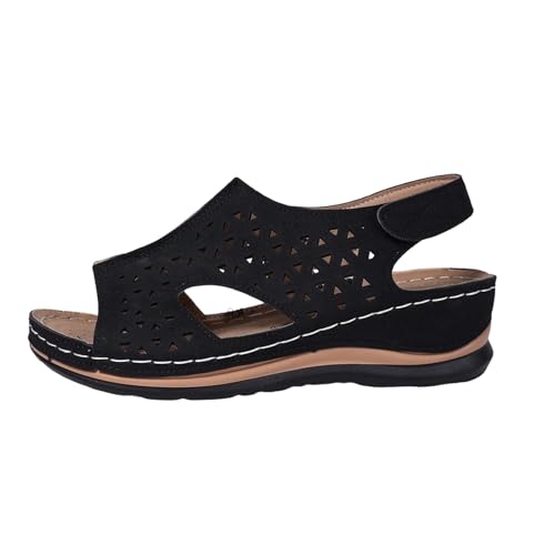 Sandales confort femme de marche avec semelle plate antidérapante