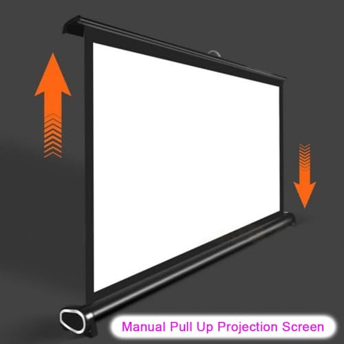 Pantalla Retráctil Manual para Proyector de 50 pulgadas miniatura 4