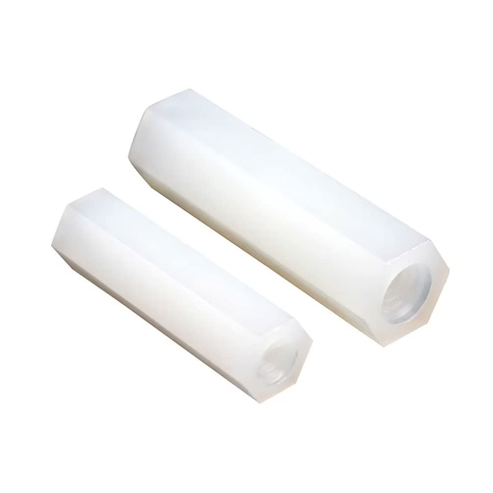 M4 Distanziali Esagonali Nylon Femminile Filettato Distanziatore Esagonale Bianco M4x40mm (20 Pezzi)
