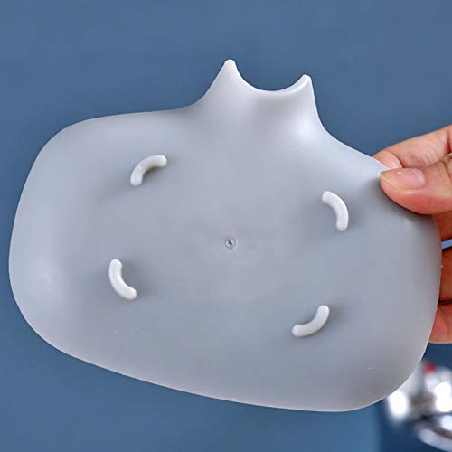 JINGYAN Jaboneras Jabonera, plástico, PS, Silicona, Conveniente, tamaño 12 * 8.2 .3 cm, Desmontable, fácil de Limpiar (Azul/Gris Blanco Amarillo)(White)
