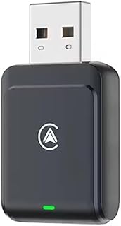 محول لاسلكي 2 في 1 كاربلاي واندرويد اوتو يحول كاربلاي سلكي من المصنع إلى محول كاربلاي لاسلكي، للتوصيل والتشغيل، متوافق مع موبايلات ايفون/اندرويد (2 في 1)