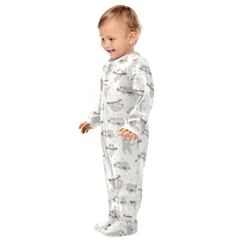 Dussdil Baby One-Piece Footies Newborn Rompers Pajamas Cotton Footed Pjs for Sleep Play Boys Girls4