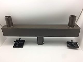Adapter Tenon Bullhorn 2-3/8" Round Square 180°Degree Angle Street Parking Lot Pole Bracket