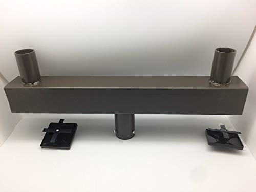 Adapter Tenon Bullhorn 2-3/8" Round Square 180°Degree Angle Street Parking Lot Pole Bracket