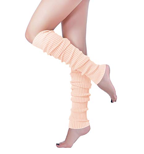 Image of v28 Women Warm Leg Warmers 80s Retro Party Costume Knit Ballet Neon Long Socks