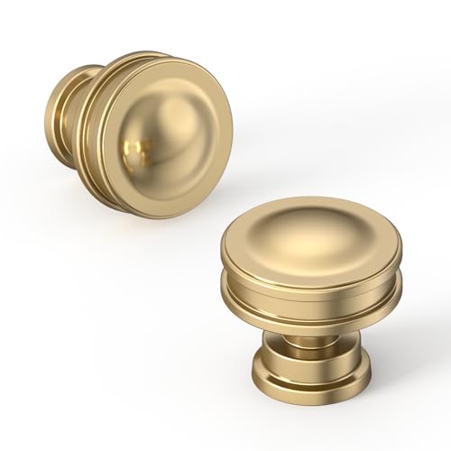 Asidrama 10 Pack Champagne Bronze Kitchen Cabinet Knobs Drawer Knobs Cabinet Hardware Zinc Knob for Dresser Drawers