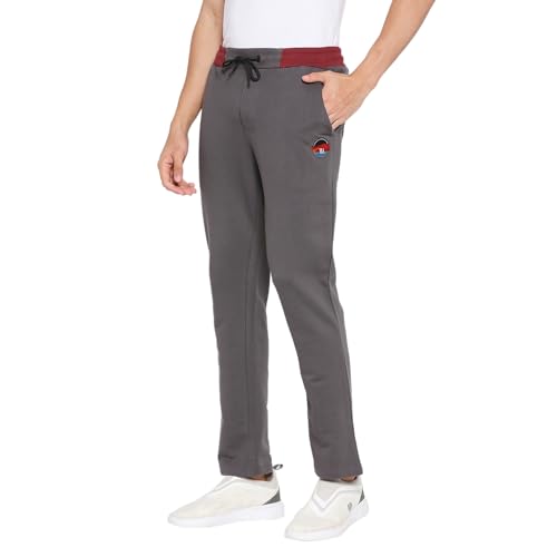 Image of Being Human Grey Regular Fit Track Pants for Men Clothing