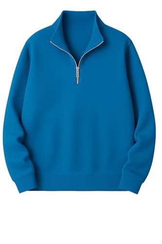 Image of Mack Jonney Men's Fleece Half-Zip High Neck Sweatshirt | Warm & Stylish Winter Wear -M4563