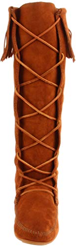 Minnetonka Women's Front Lace Knee High Boots 8 M Brown #TOP1