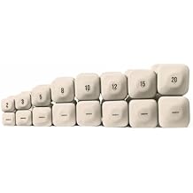 WeGym SafeGrip Square Dumbbells with Anti-Slip Handles, Safe Weight Lifting Equipment for Home Gym, Aesthetic Dumbbell Sets Complete Set 2+3+5+8+10+12+15+20LB Pair - Sandstone Set