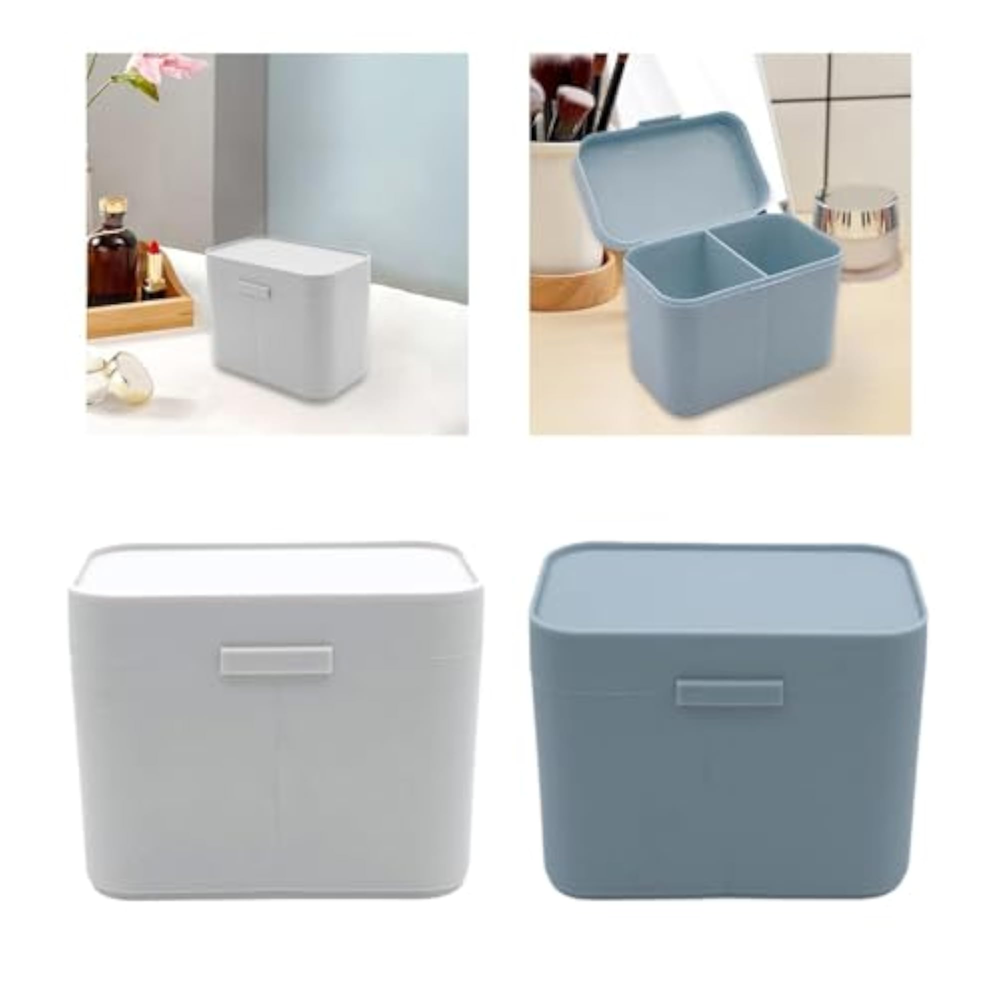 Makeup Cotton Pads Holder, Cotton Swab Balls Box for Makeup