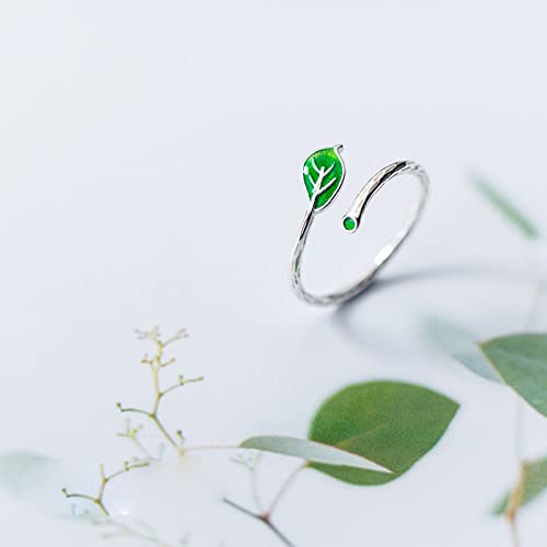 Bague feuilles vertes ajustable : le bijou mode sans souci de taille