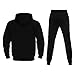 R RAMBLER 1985 fashion sweatsuit set mens tracksuit hoodie outfits Active full zip track jogging suits with pockets sports outwear running (black,XL)