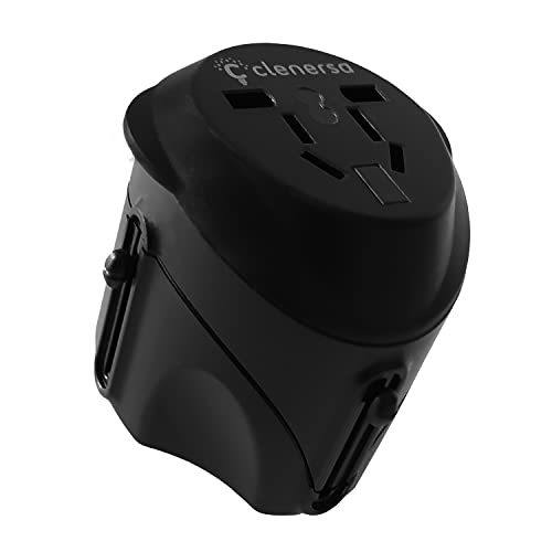 Clenersa Adaptador Enchufe De Viaje Universal Internacional Enchufes Español Americano Británico Asia Australia EU USA AUS UK Más De 150 Países Cover